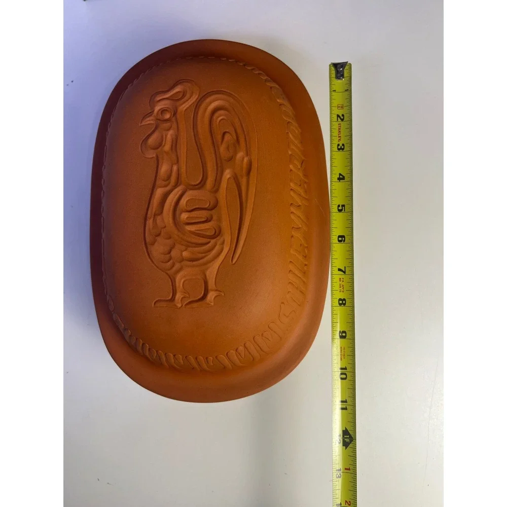 84 Scheurich Schlemmer-Topf Clay Baker West Germany Rooster Glazed Bottom 12.5in